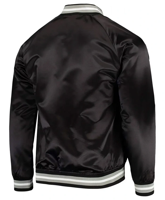 San Antonio Spurs Black Bomber Jacket Back