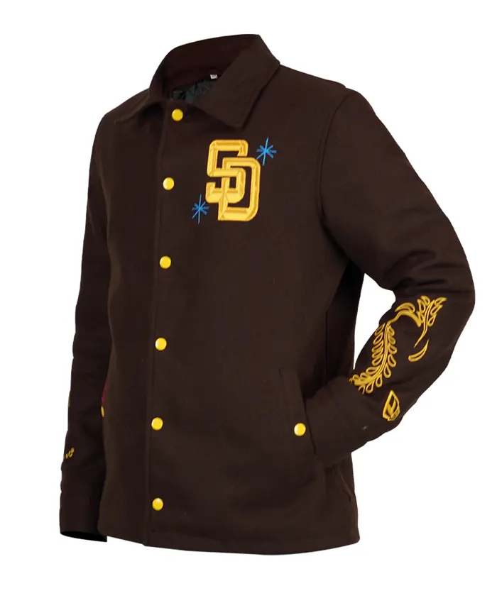 San Diego Padres New Era x Rotulos Bautista Brown Coaches Jacket