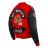 San Francisco 49ers Born For Sport Red and Black Bomber Jacket For Sale