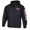 San Francisco 49ers Champion Black Windbreaker Jacket For Sale