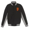 San Francisco Giants Gray & Black Varsity Wool Jacket