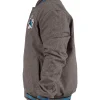 San Jose Sharks Gray Varsity Wool Jacket Left