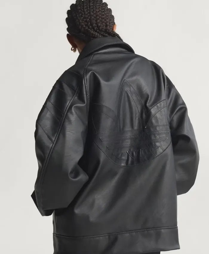Santiago Pleather Jacket Black Back