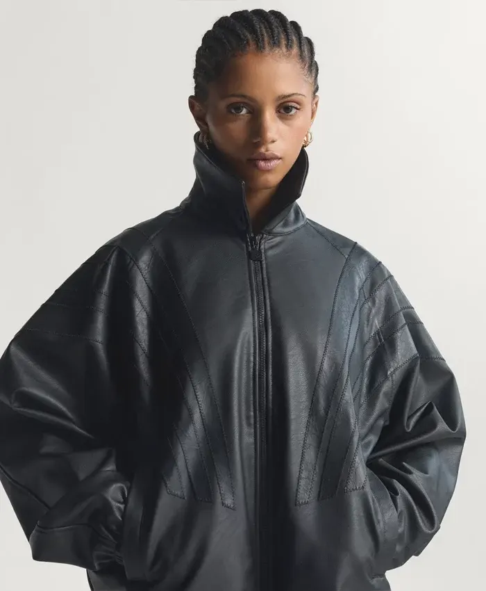 Santiago Pleather Jacket Black