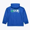 Seattle Seahawks Coaches Royal Windbreaker Hooded Jacket For Sale