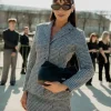 Shay Mitchell Dior Fall 2026 Houndstooth Blazer For Sale