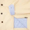 Shinzo 15oz Beige Canvas Cowhide Collar Jacket Shop now