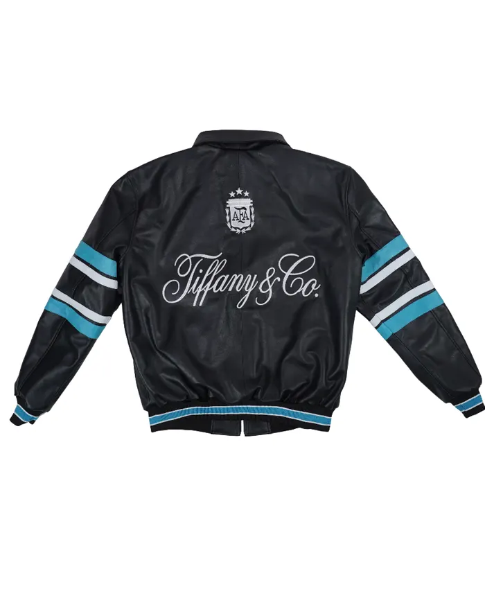 Shop Argentine soccer player Lionel Messi Tiffany & Co Leather Jacket – Limited Edition