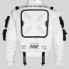 Shop Cyberpunk FBRC XB-04 Cropped White Bomber Jacket for Men and Women