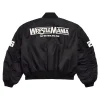 Shop WWE X Xo Black Zip-Up Bomber Jacket For Men and Women Back