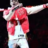 Soulja Boy NBA Playoffs Red Varsity Jacket