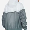 Sportswear Windrunner Nike Hooded Jacket Grey White Back