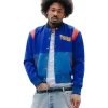 Stefon Diggs Pastelle Blue Varsity Bomber Jacket