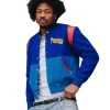 Stefon Diggs Pastelle Blue Varsity Bomber Jacket Front