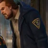 Stranger Things Tales from 85 Jim Hopper Blue Jacket Closeup