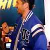 Street Fighter Event Andrew Koji Blue Wool Jacket For Sale