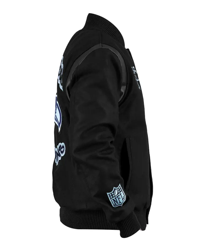 Super Bowl LX Champions Parade Seattle Seahawks Julian Love Black Varsity Jacket Right