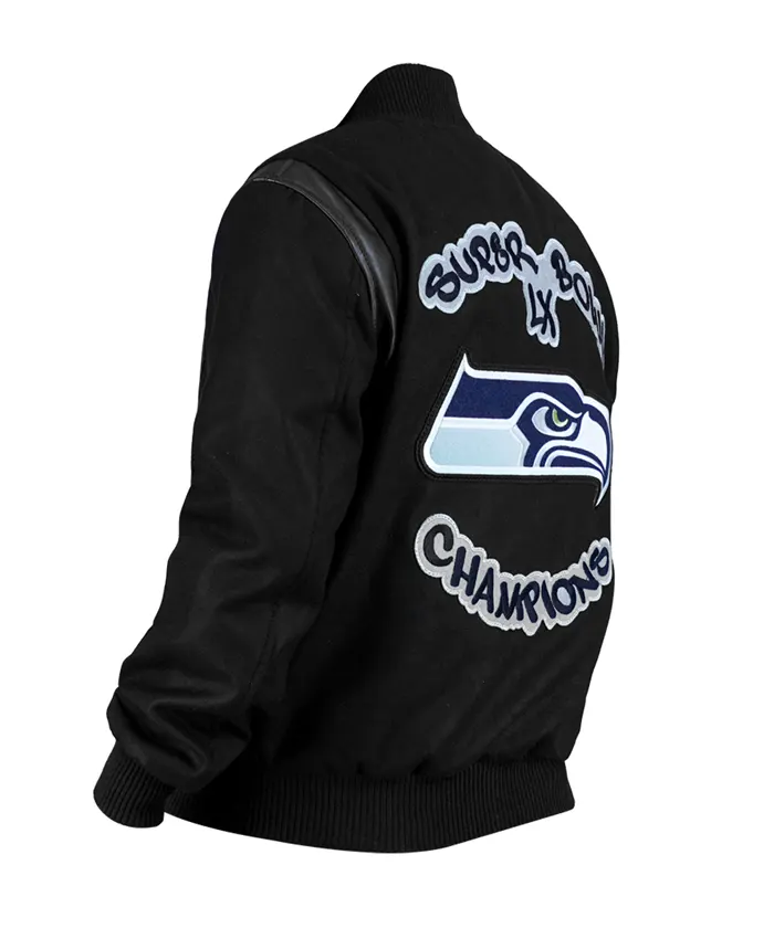 Super Bowl LX Champions Parade Seattle Seahawks Julian Love Varsity Jacket