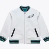 Super Bowl LX Philadelphia Eagles Varsity Jacket White
