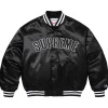 Supreme Champion Satin Varsity Jacket Black