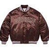 Supreme Champion Satin Varsity Jacket Brown