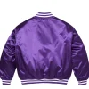 Supreme Champion Satin Varsity Jacket Purple Back