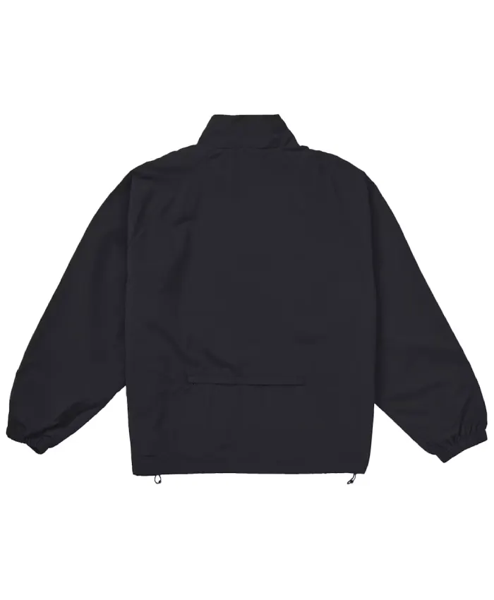 Supreme Contrast Zip Track Jacket Black Back