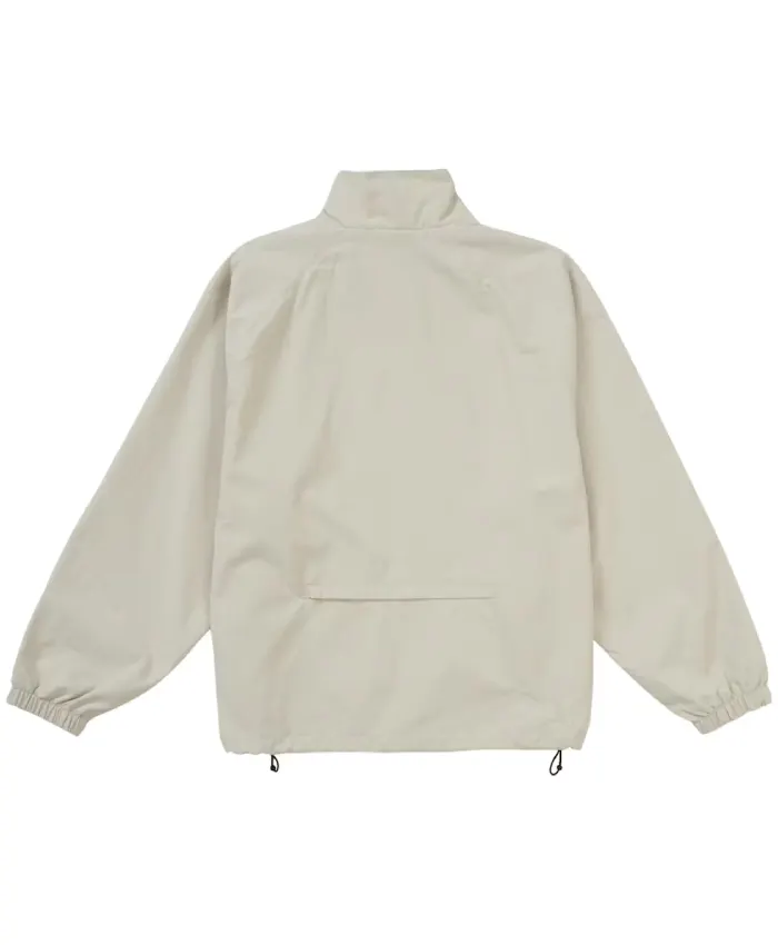 Supreme Contrast Zip Track Jacket Grey Back