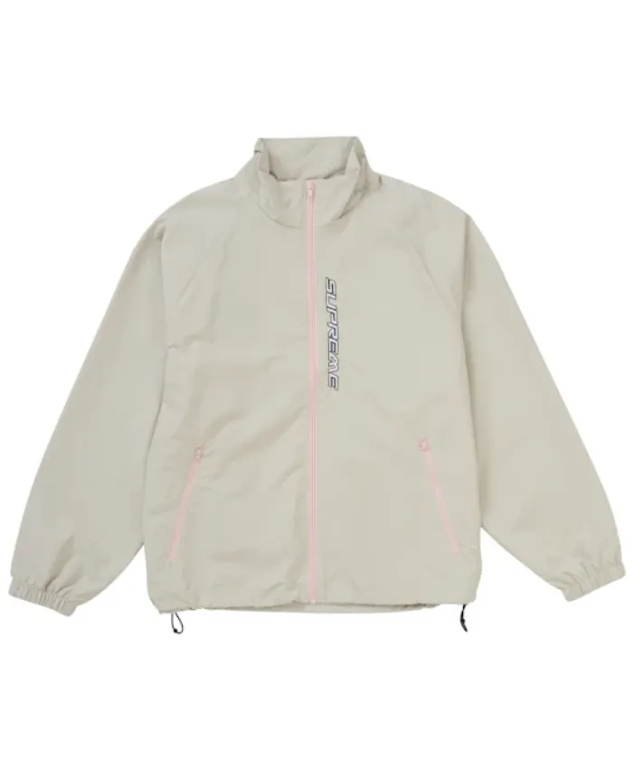 Supreme Contrast Zip Track Jacket Grey