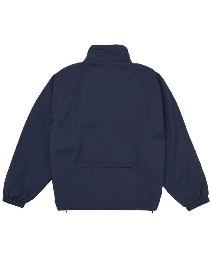 Supreme Contrast Zip Track Jacket Navy Blue Back