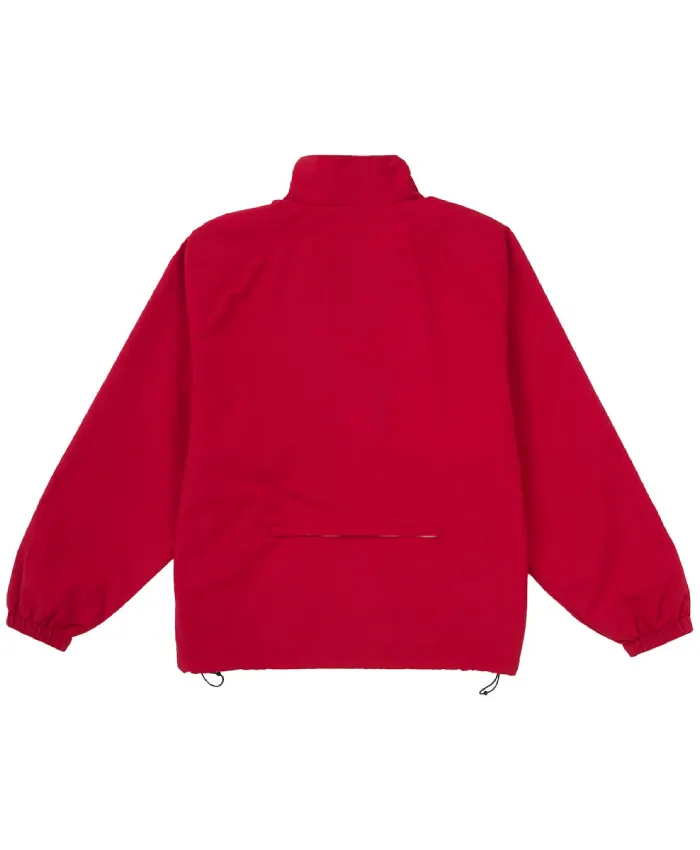 Supreme Contrast Zip Track Jacket Red Back