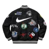 Supreme Nike x NBA Teams Warm-Up Black Varsity Jacket For Sale