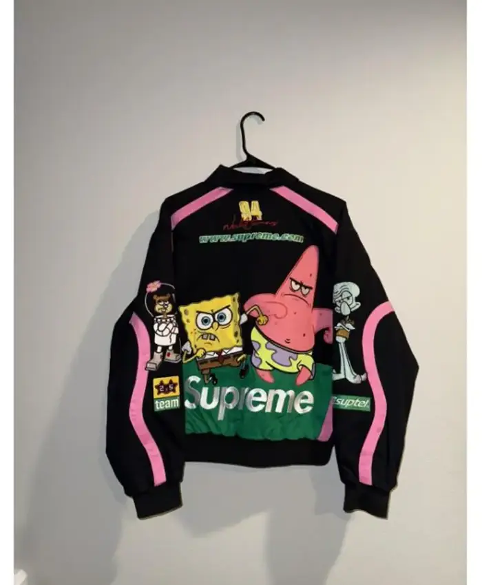 Supreme SpongeBob SquarePants Jeff Hamilton Racing Jacket For Sale