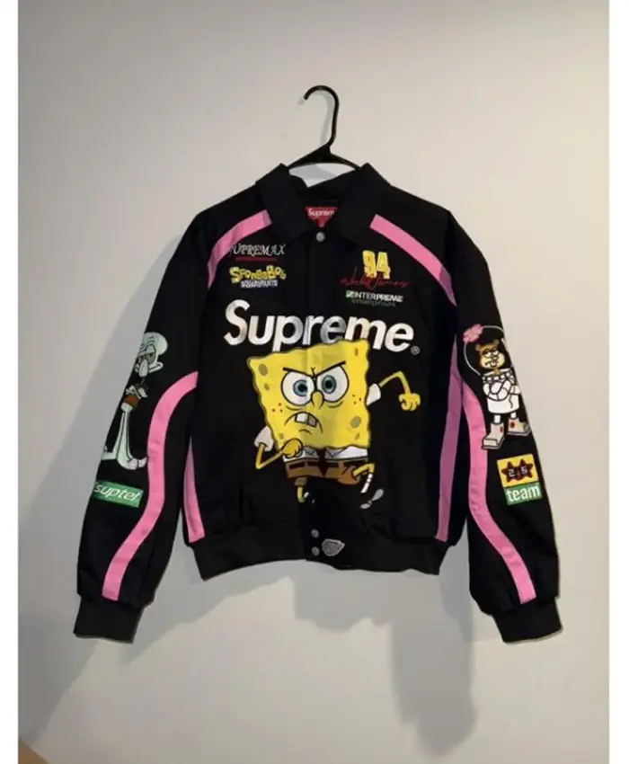 Supreme SpongeBob SquarePants Jeff Hamilton Racing Jacket