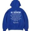 Supreme X DJ Screw Hoodie Blue Back