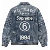 Supreme x MM6 Distressed Denim Jacket