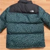 Supreme x TNF Green Leopard Insulated Nuptse Jacket For Sale