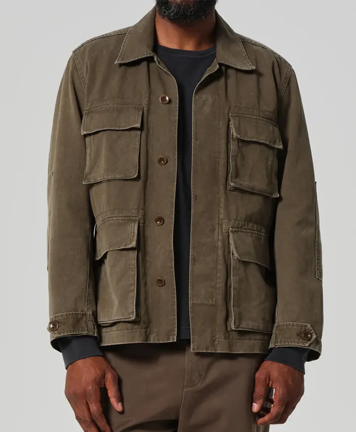 Surplus Olive Green Jacket Front