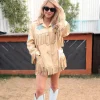 Sydney Sweeney Stagecoach Festival Day 2 Fringe Jacket