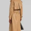 Taylor Swift Brown Leather Trench Coat Back