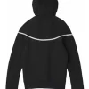 Tech Windrunner Reflective Black Fleece Jacket For Sale