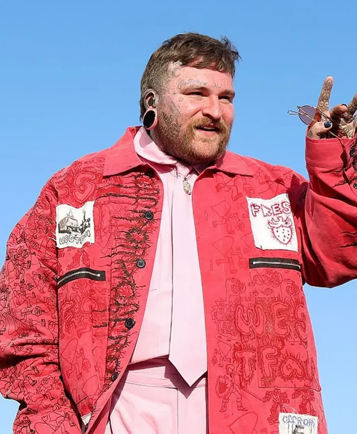 Teddy Swims 2026 Coachella Red Coat