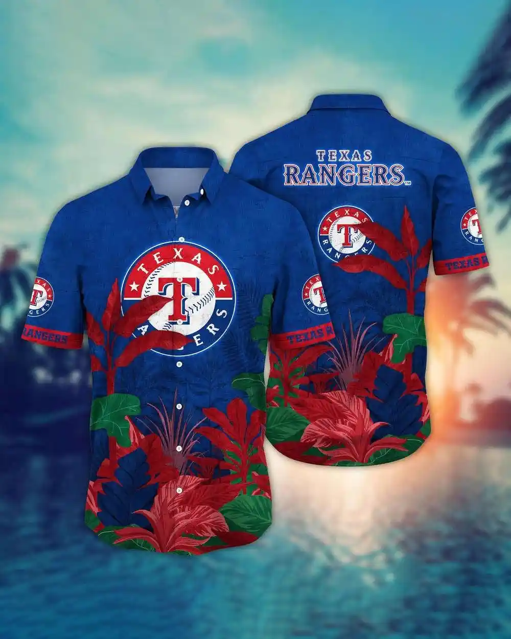 Texas Rangers Hawaiian Shirt Style 6