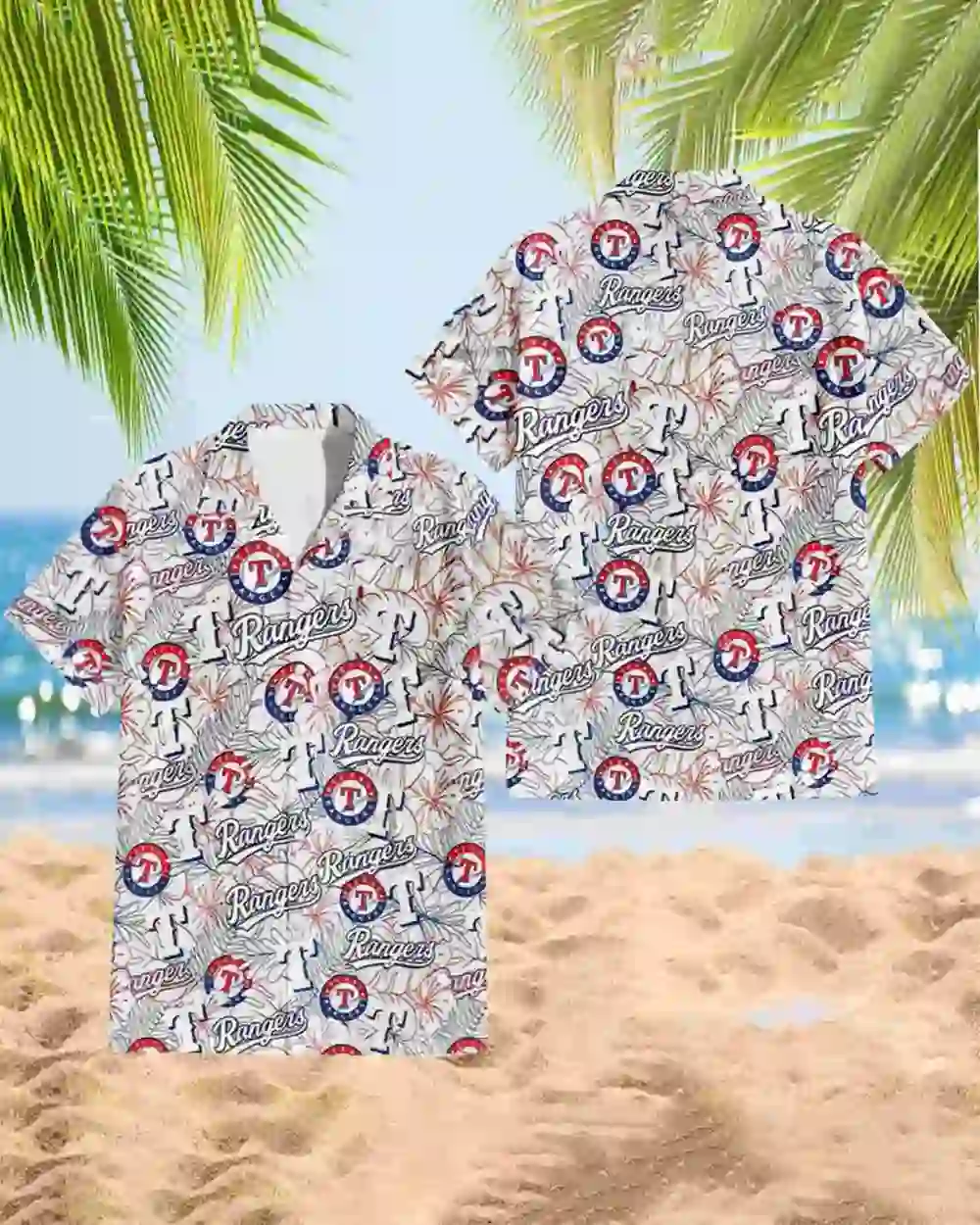Texas Rangers Hawaiian Shirt Style 7