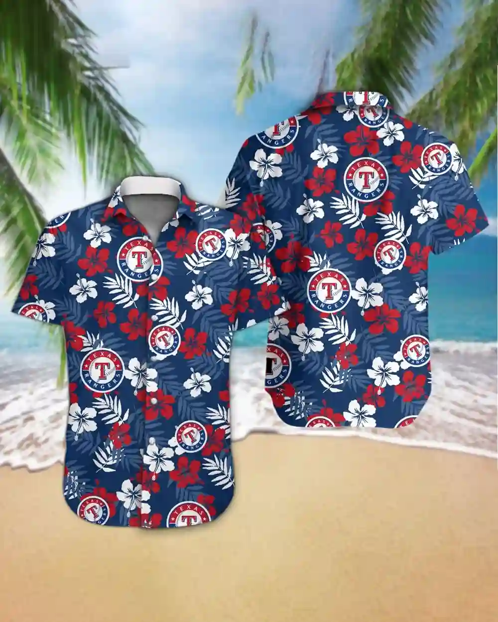 Texas Rangers Hawaiian Shirt