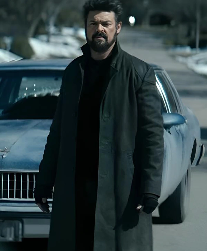 The Boys S05 long black outerwear coat
