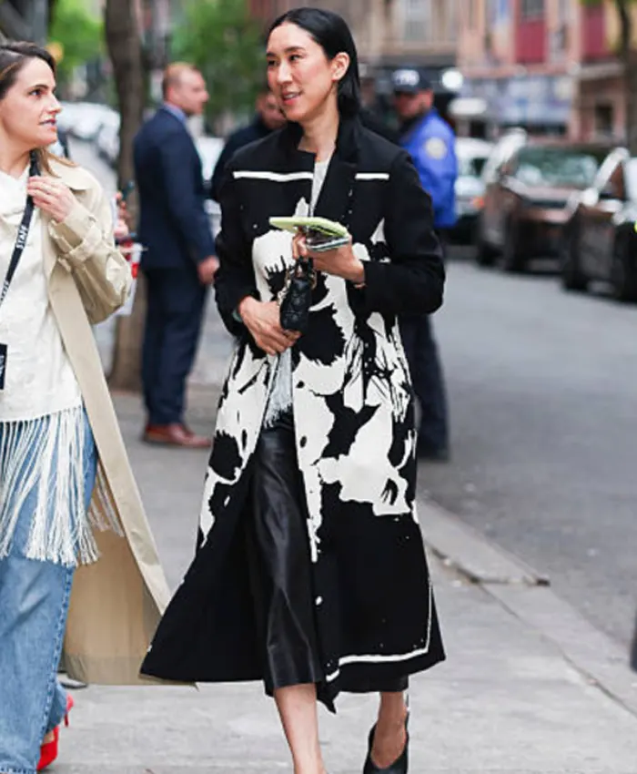 The Devil Wears Prada 2 Screening Eva Chen Floral Coat For Sale