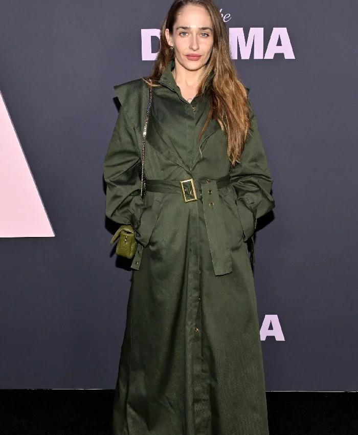 The Drama Premiere 2026 Jemima Kirke Green Coat For Sale