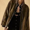 The Miniature Wife S01 Steffy Brown Quilted Jacket For Sale