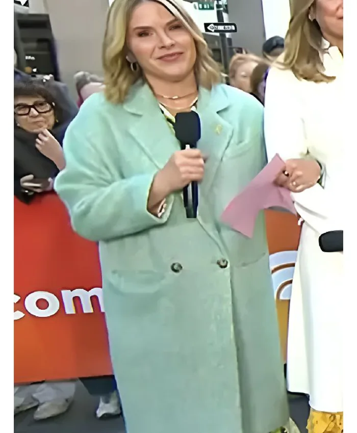 The Today Show Jenna Bush Hager green winter coat